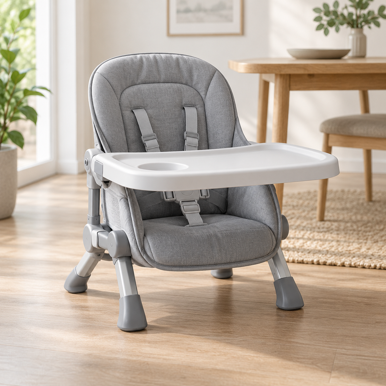 Cosco Kids, Cadeira de Refeição Portátil Pop, Cinza