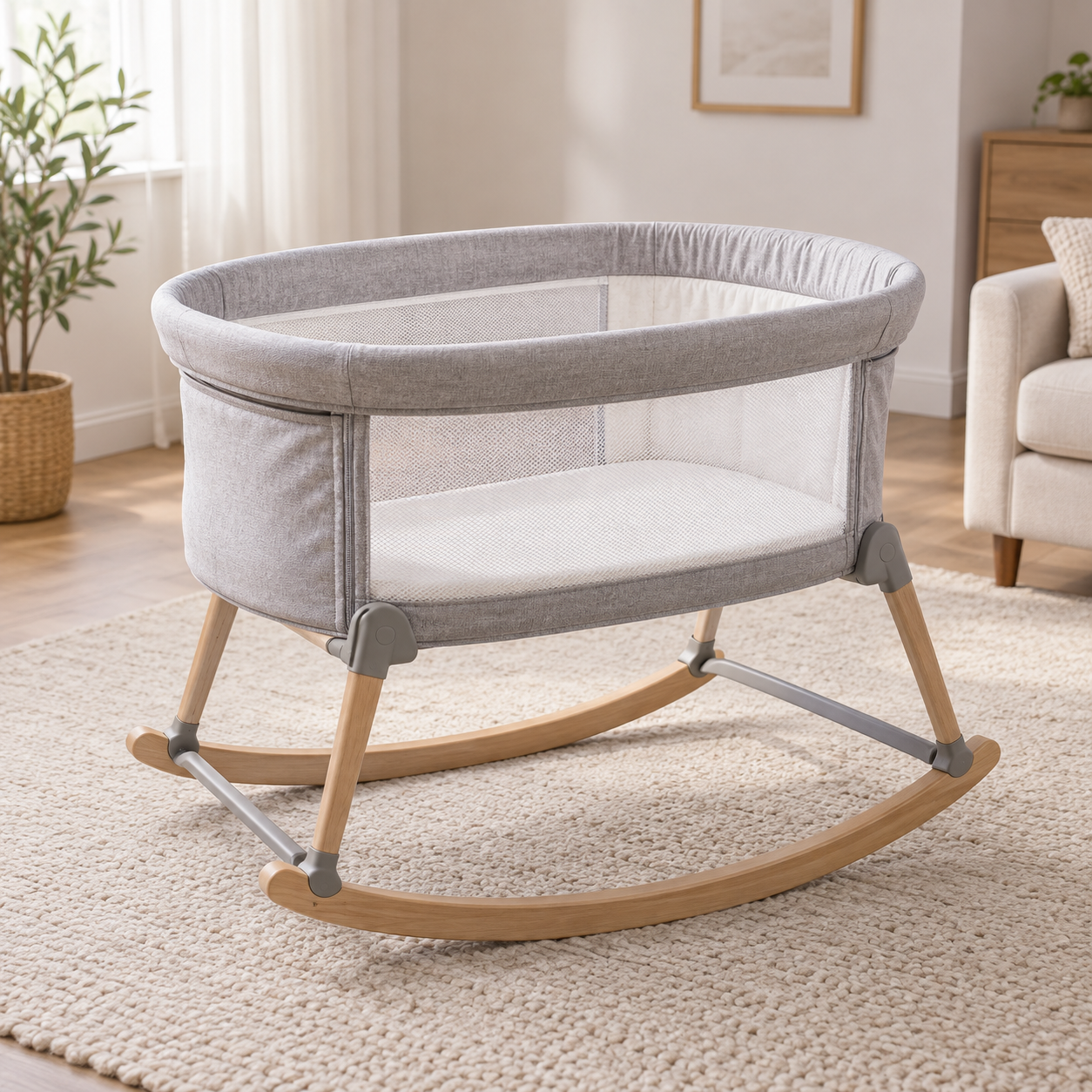 Berço Moisés Portátil Com Balanço Comfy 9kg, MaxiBaby