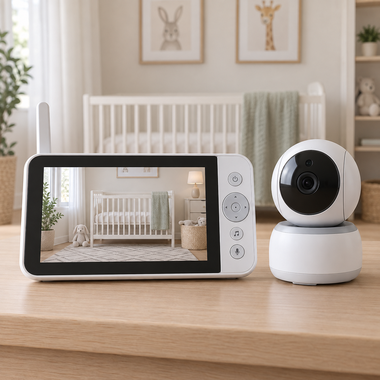 Babá Eletrônica OLANENEM, Tela IPS 7", HD 1080p, Sem Wi-Fi