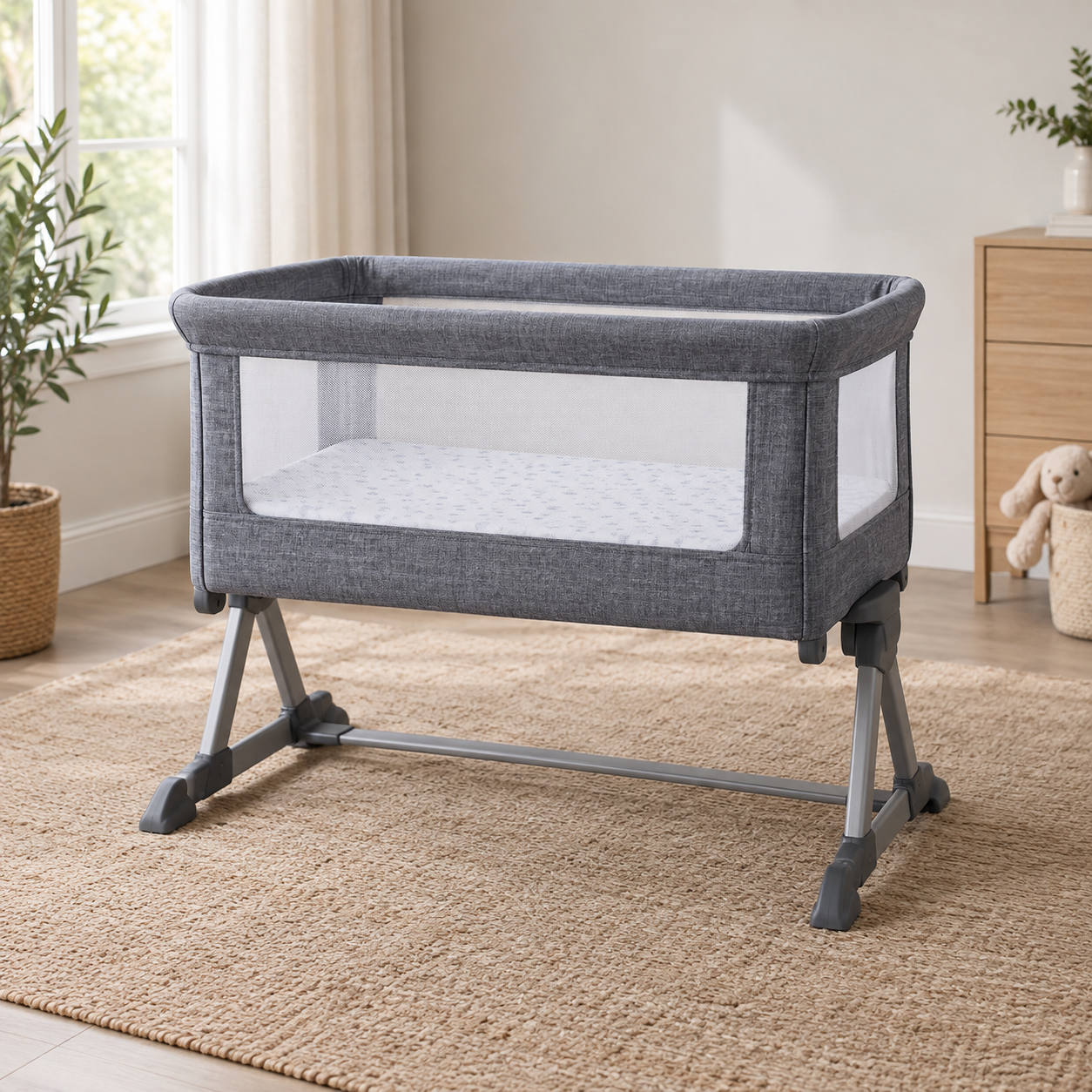 Safety 1st, Berço Mini Play, Grey Denim